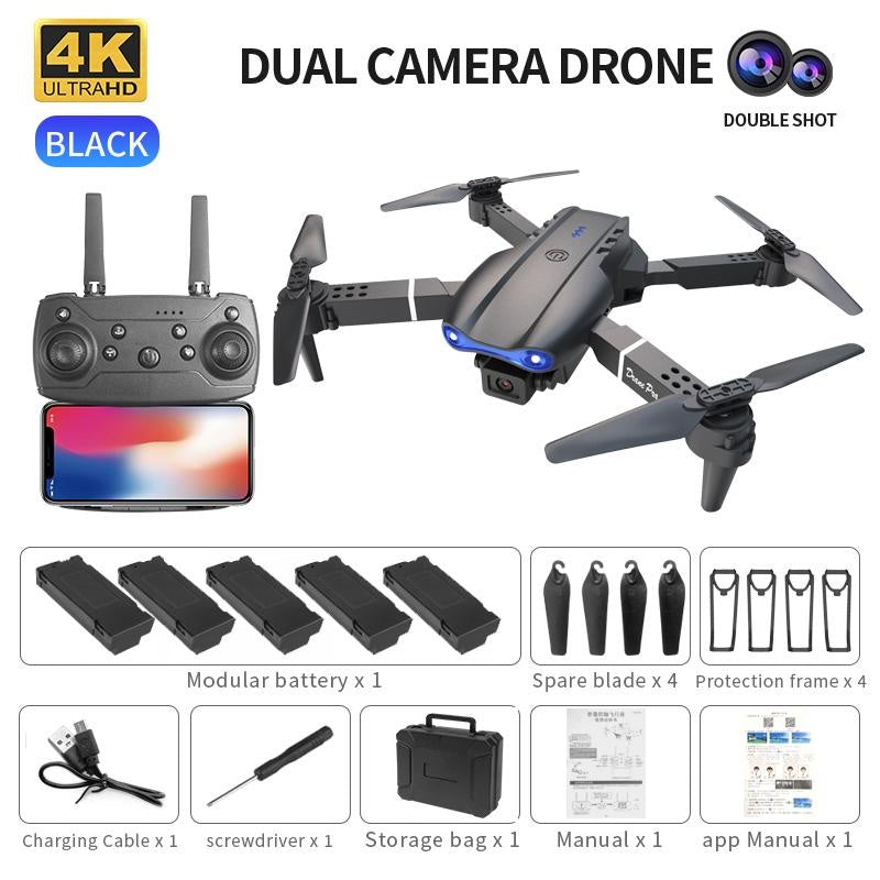 E99Pro Dual Camera Drone – Foldable WiFi FPV Quadcopter