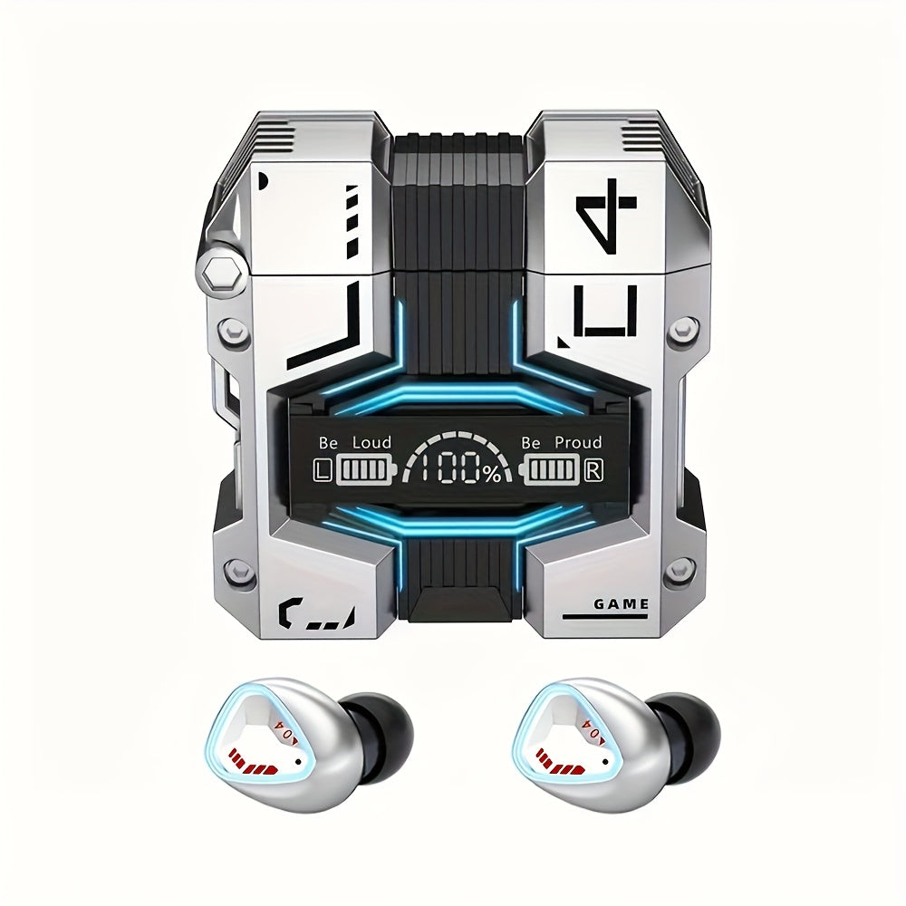 True Wireless Earbuds – 120H, Bluetooth 5.3, IPX7 Waterproof – Silver