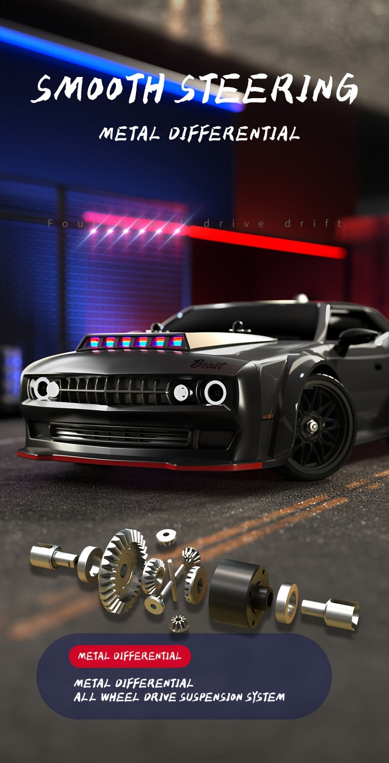 70KM/H All Terrain High Speed Off-road RC Car, 2.4Ghz Remote Control, 150M RC Distance, Full Proportional Adjustment, Lighting Modes, Brushless Motor, Outdoor Sports Racing/Drifting, Birthday Gifts