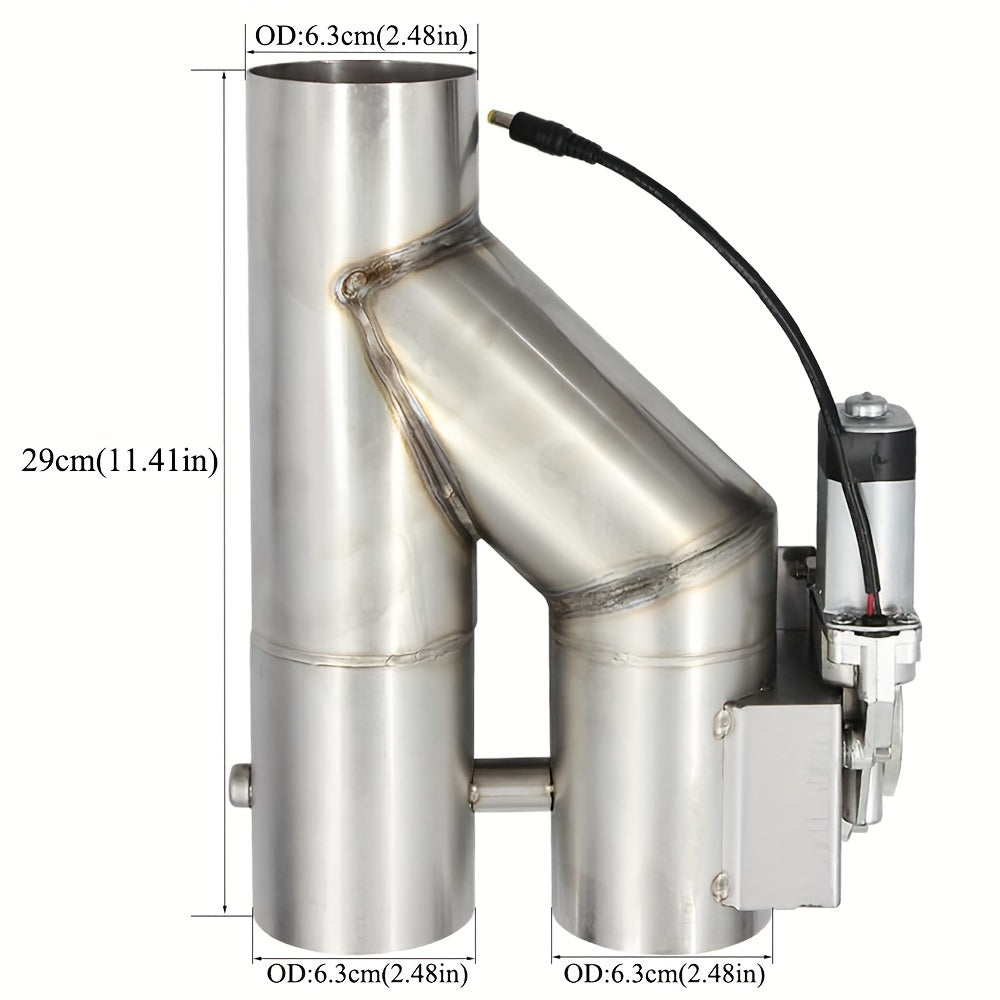 2.5in 63mm Electric Exhaus Cutout E-Cut Out Dual Valve With Remote Control