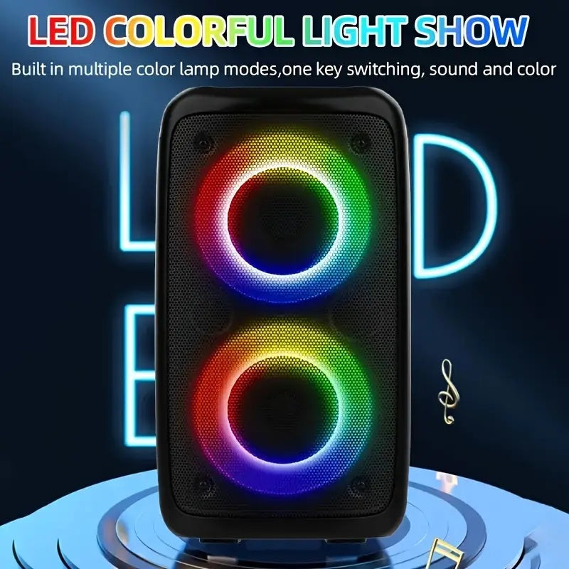 Wireless Boombox Speaker with Subwoofer & Party Disco Lights